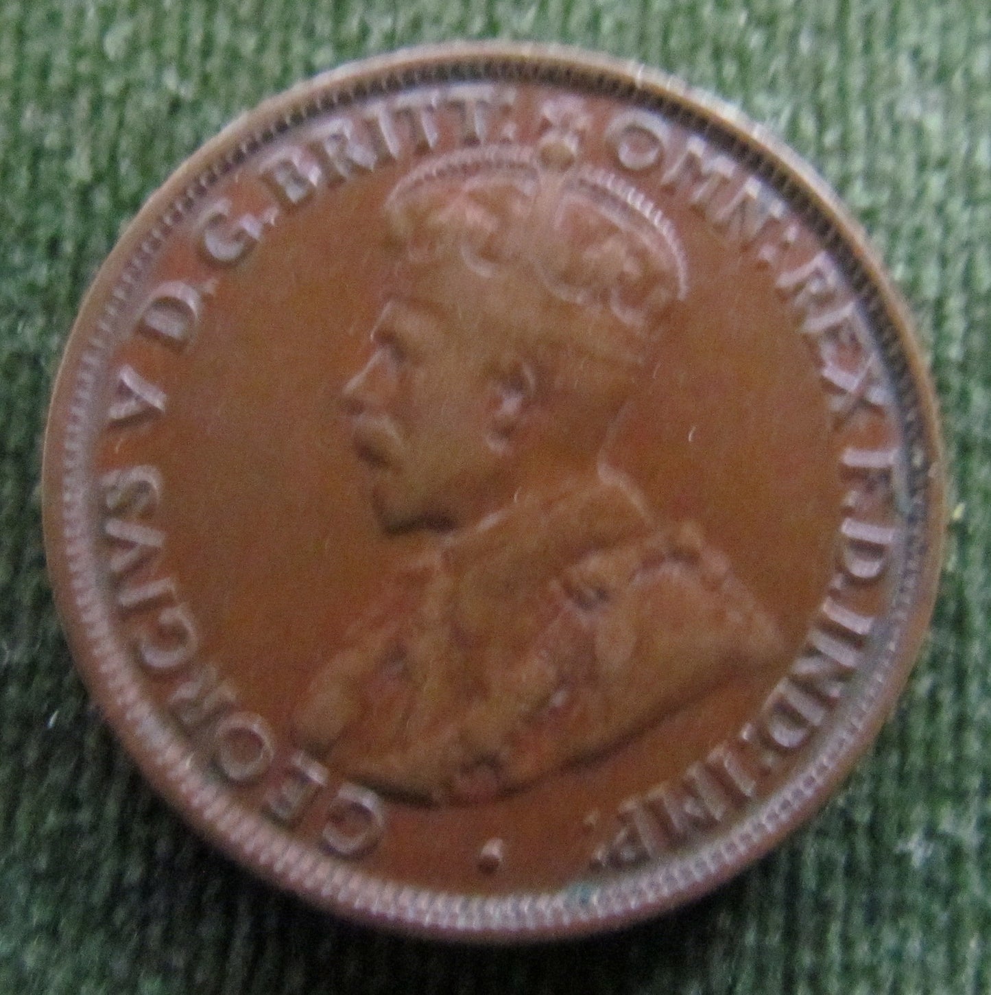 Australian 1916 1/2d Half Penny King George V Coin
