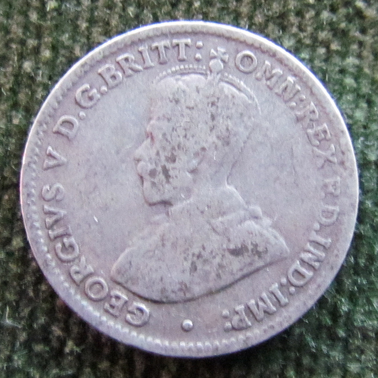 Australian 1921 3d Three Pence King George V Coin Circulated
