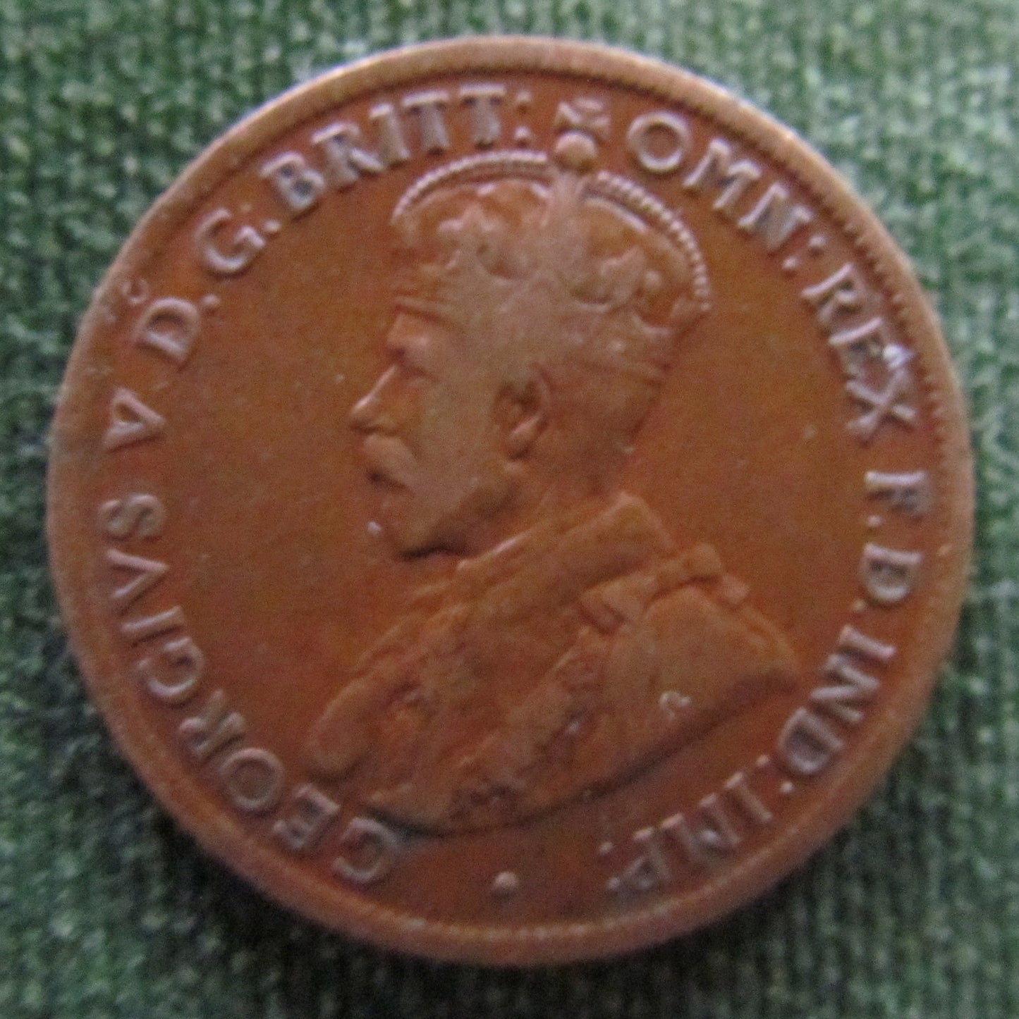 Australian 1921 1/2d Half Penny King George V Coin