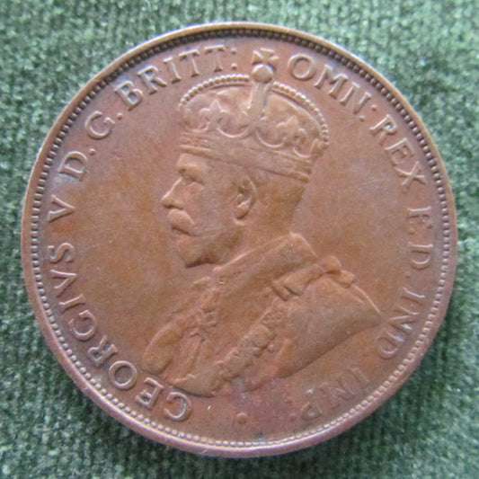 Australian 1935 1d 1 Penny King George V Coin
