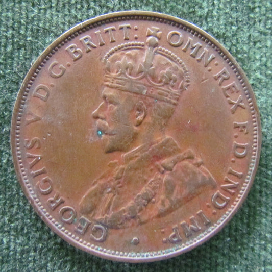 Australian 1936 1d 1 Penny King George V Coin