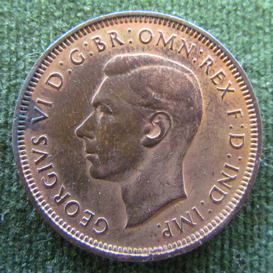 Australian 1938 1/2d Half Penny King George VI Coin - Low Circulation