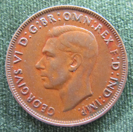 Australian 1941Y. 1d 1 Penny King George VI Coin