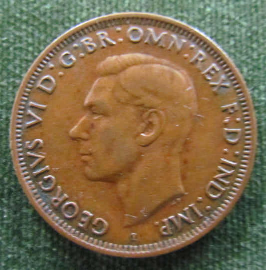 Australian 1942 I 1d 1 Penny King George VI Coin
