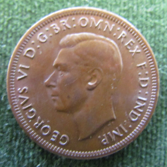 Australian 1943 1/2d Half Penny King George VI Coin - Low Circulation