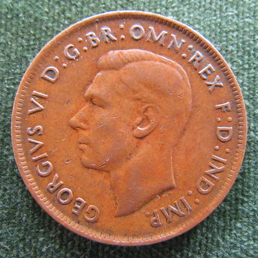 Australian 1944 1d 1 Penny King George VI Coin
