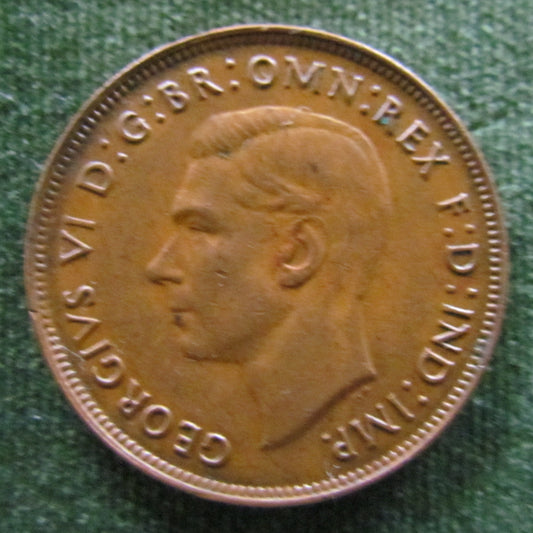 Australian 1946 1d 1 Penny King George VI Coin