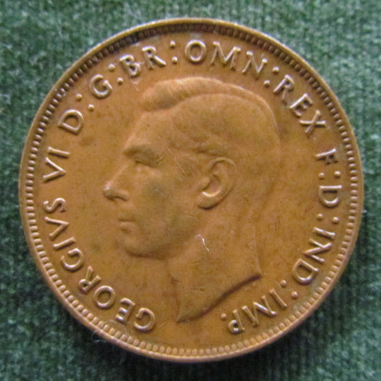 Australian 1947 1d 1 Penny King George VI Coin