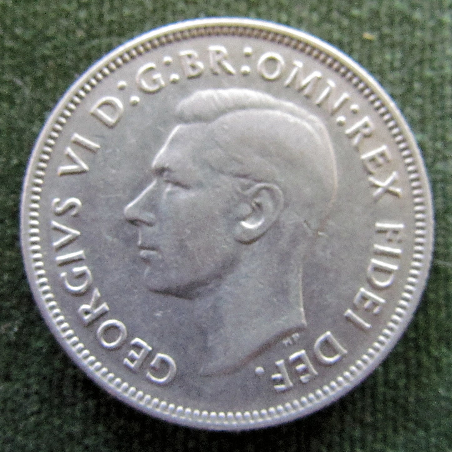 Australian 1951 2/- Florin King George VI Coin Graded VF - Variety Planchet Error