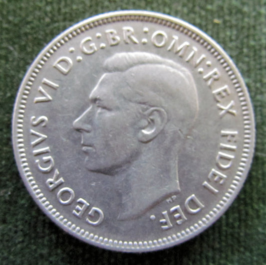 Australian 1951 2/- Florin King George VI Coin Graded VF - Variety Planchet Error