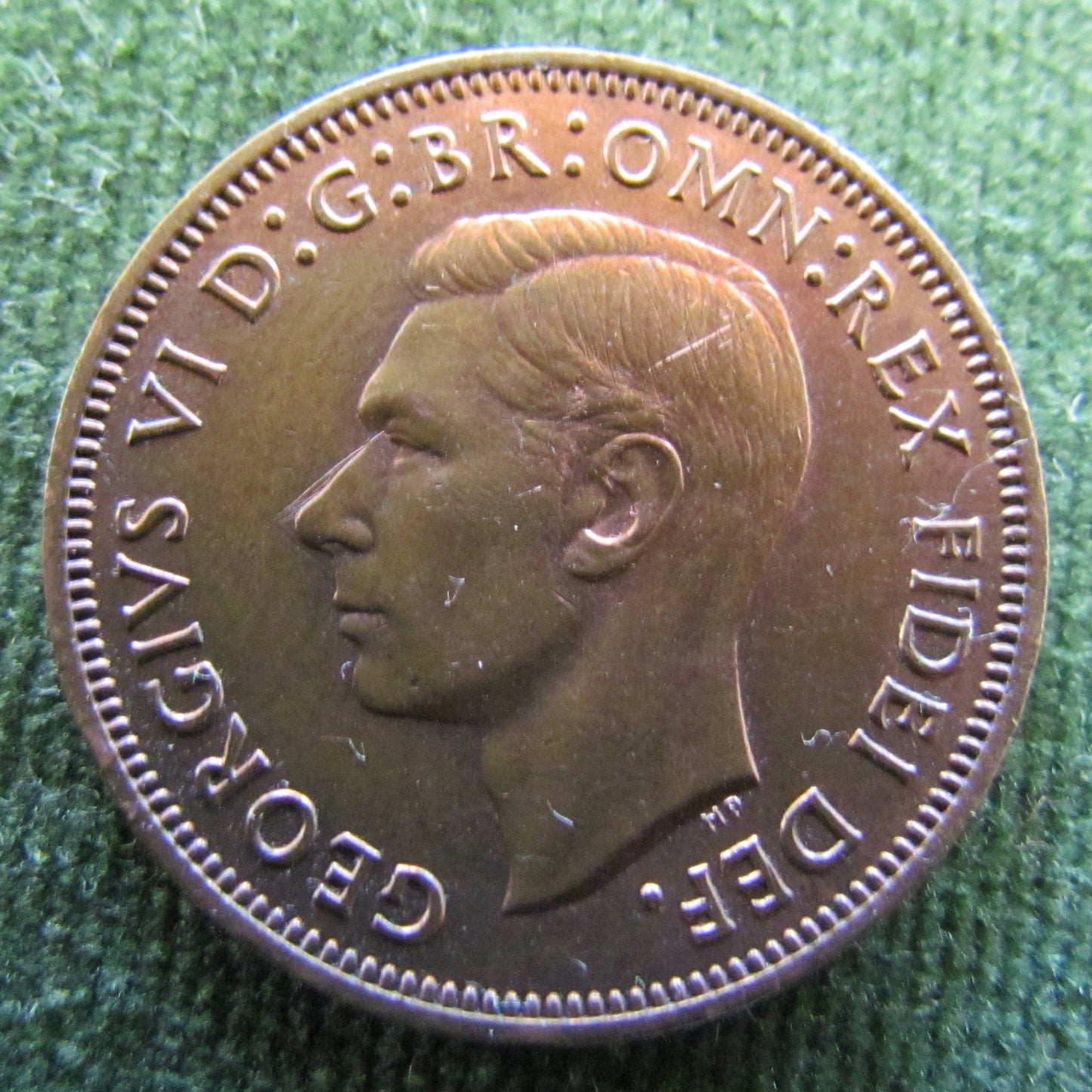 Australian 1951PL 1/2d Half Penny King George V Coin - High Grade