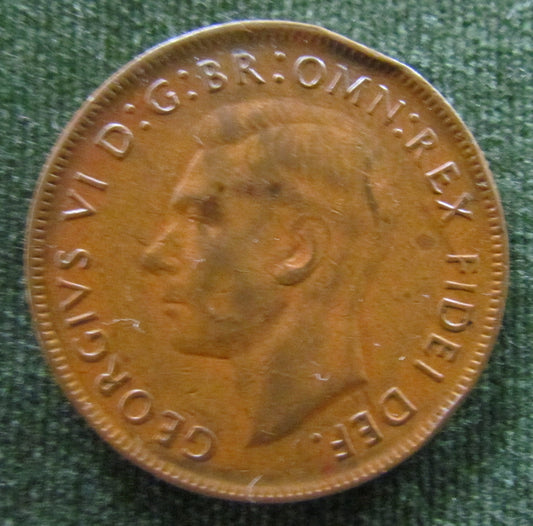 Australian 1951Y. 1d 1 Penny King George VI Coin