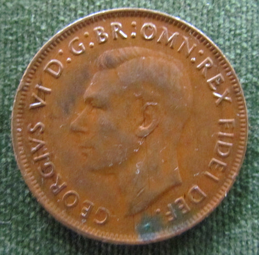 Australian 1952 1d 1 Penny King George VI Coin