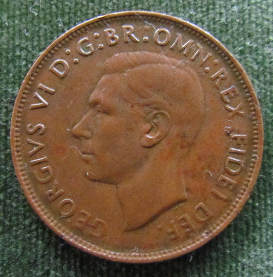 Australian 1952A. 1d 1 Penny King George VI Coin