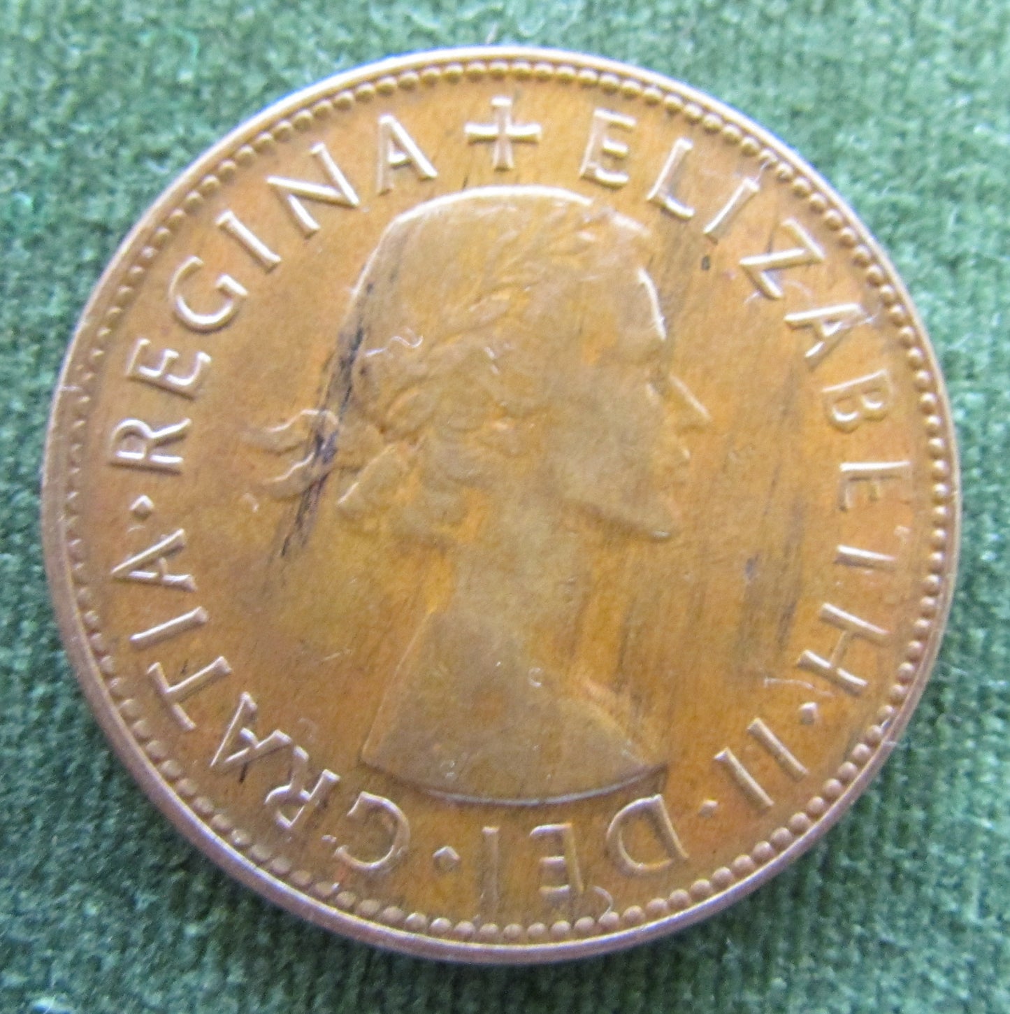 Australian 1953 1d 1 Penny Queen Elizabeth II Coin