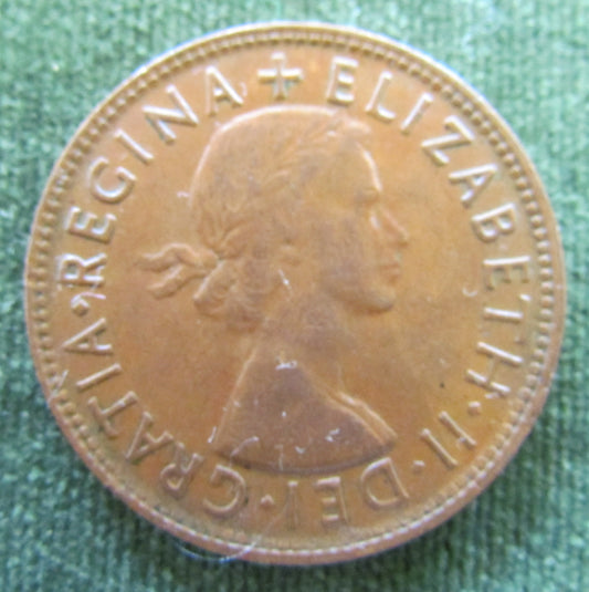 Australian 1953A. 1d 1 Penny Queen Elizabeth II Coin