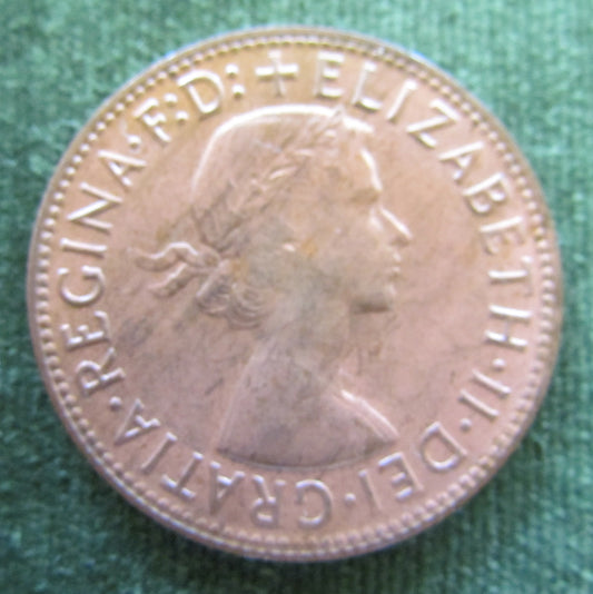 Australian 1962Y. 1d 1 Penny Queen Elizabeth II Coin