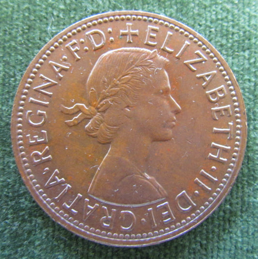 Australian 1964 1d 1 Penny Queen Elizabeth II Coin