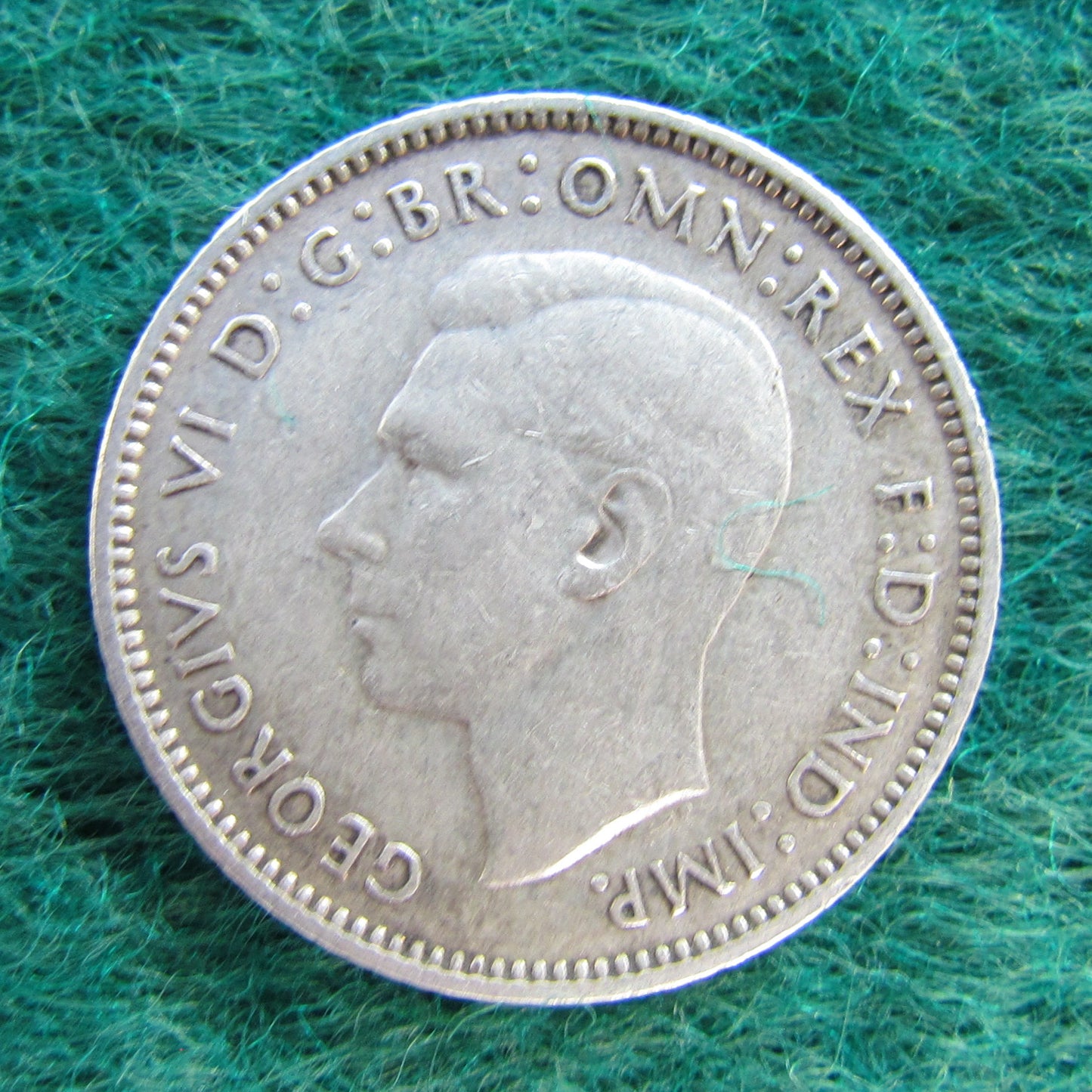 Australian 1943 D 6d Sixpence King George VI Coin - Circulated
