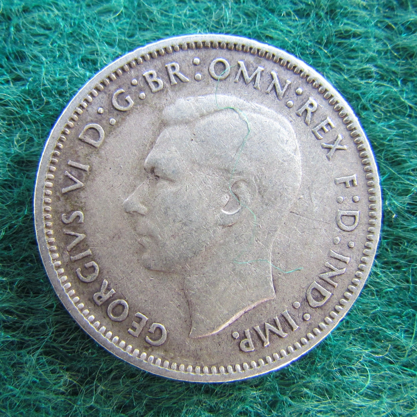 Australian 1943 S 6d Sixpence King George VI Coin - Circulated