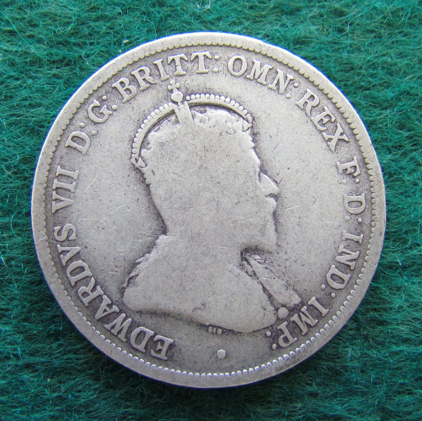 Australian 1910 2/- Florin King Edward VII Coin - Circulated