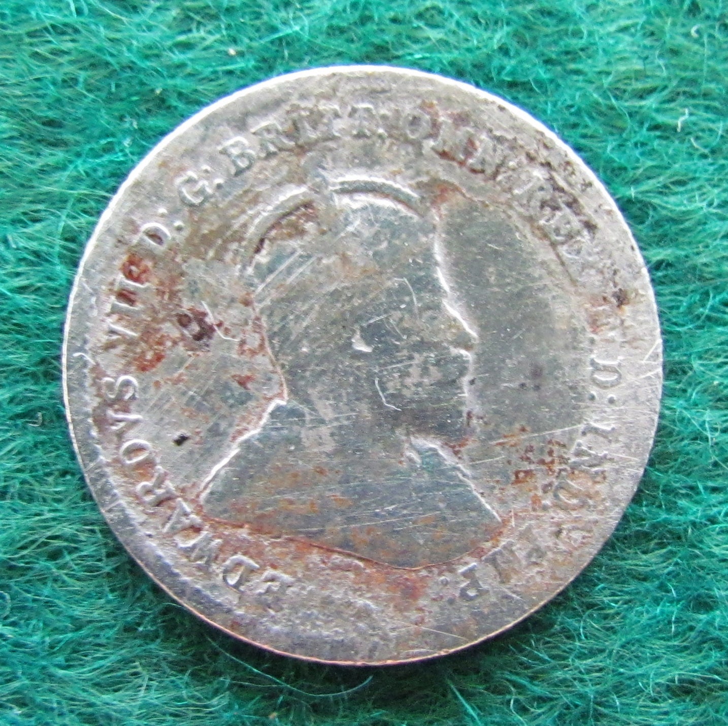Australian 1910 6d Sixpence King Edward VII Coin - Circulated