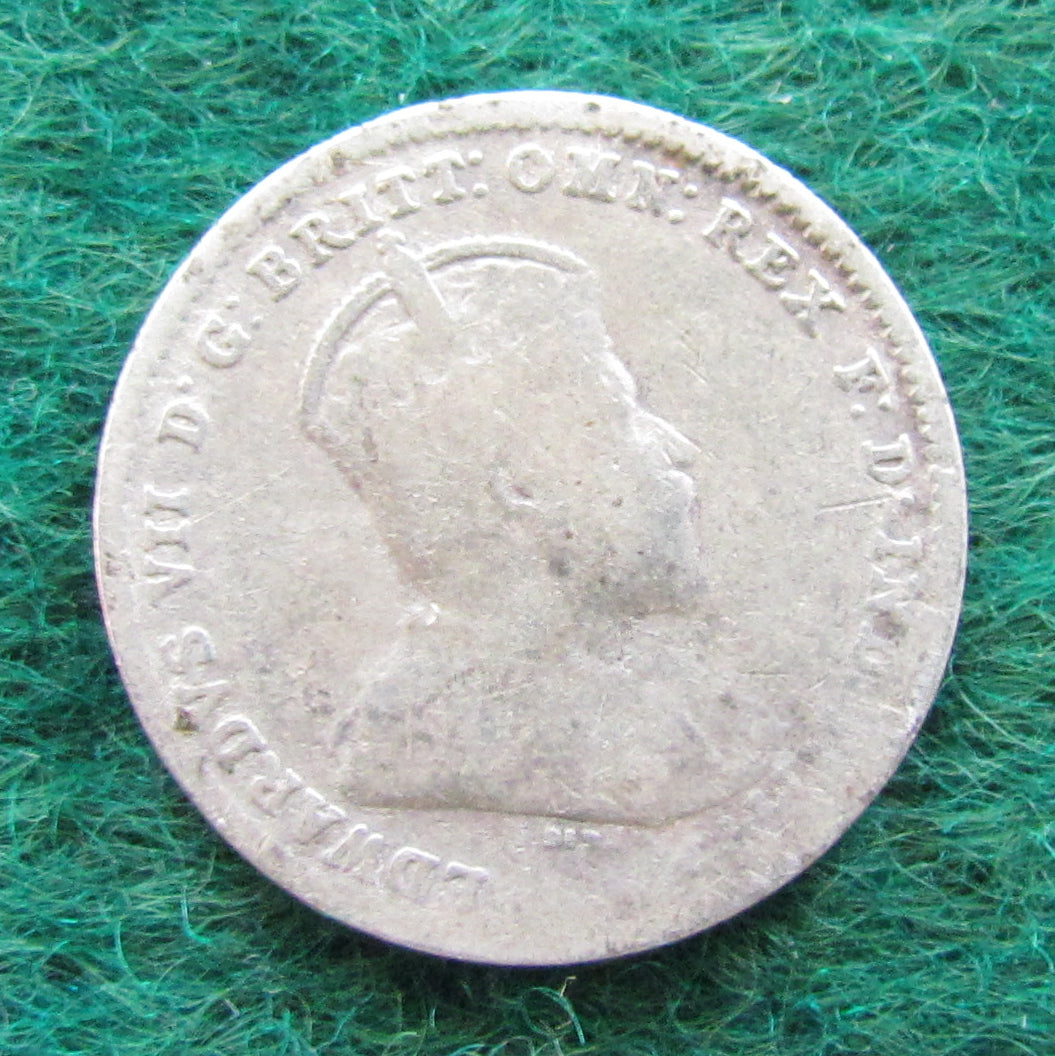 Australian 1910 3d Three Pence King Edward VII Coin Circulated