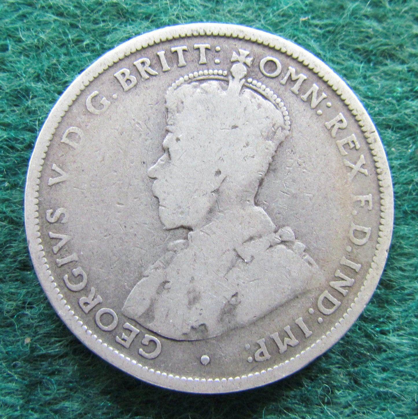 Australian 1911 2/- Florin King George V Coin - Circulated