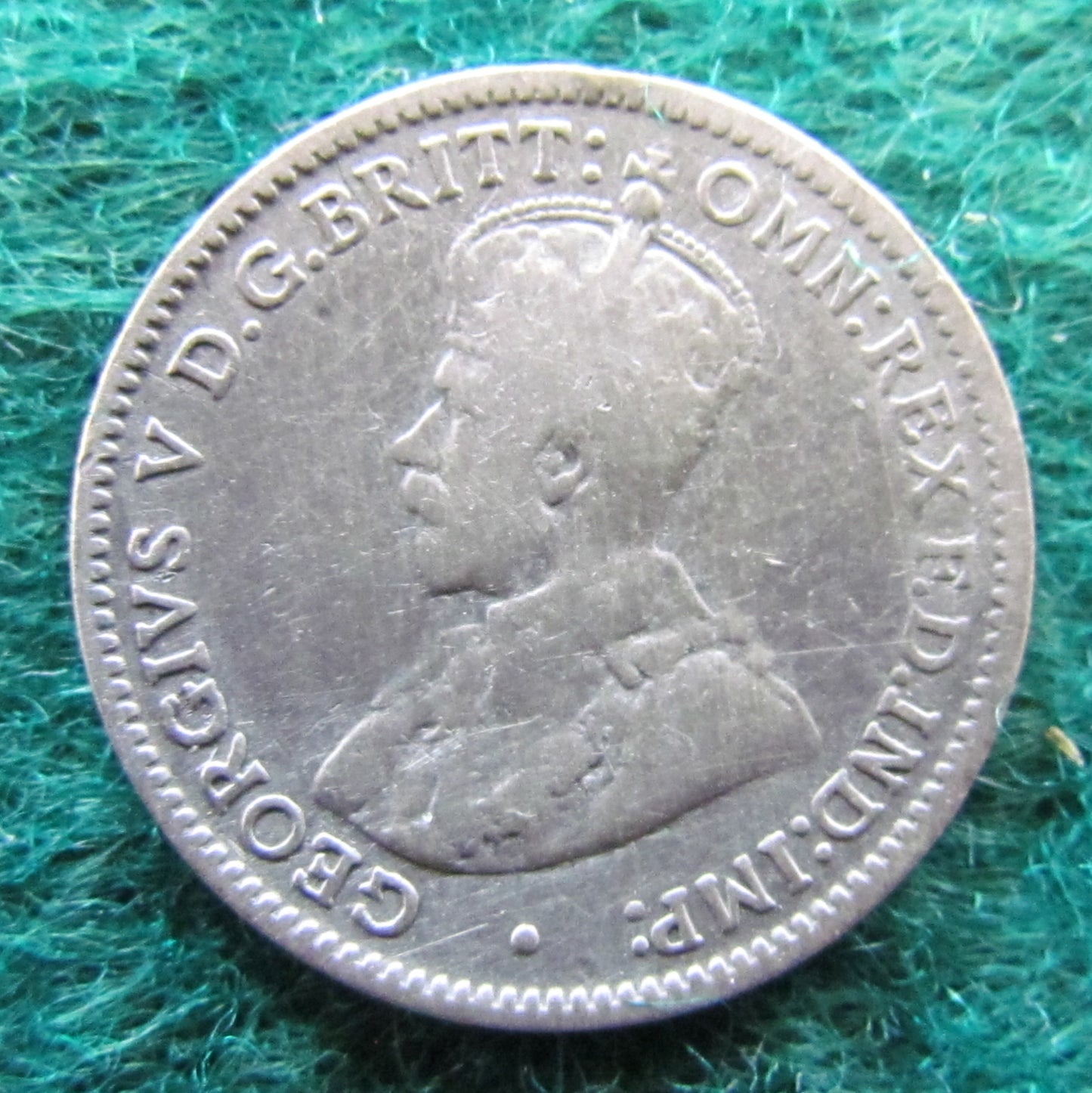 Australian 1912 3d Three Pence King George V Coin Circulated