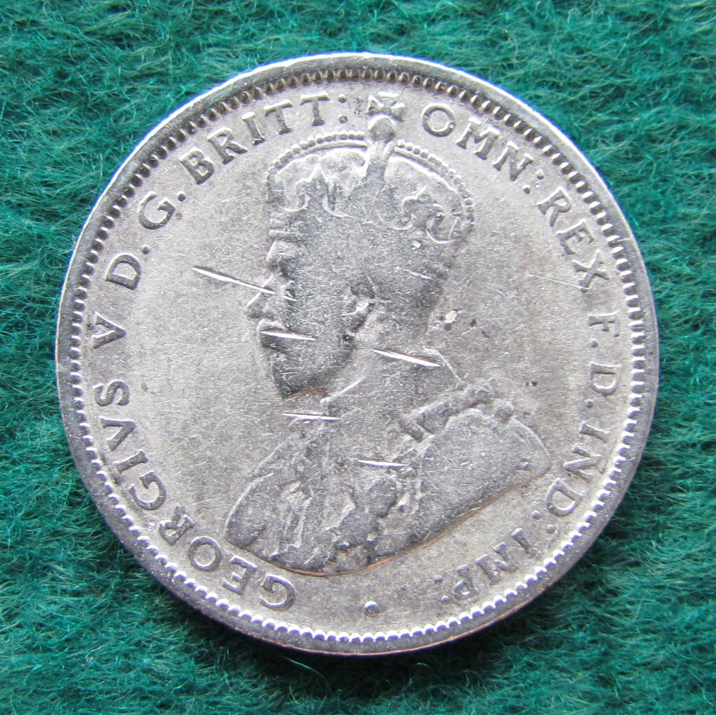 Australian 1914 1/- 1 Shilling Coin King George V Circulated