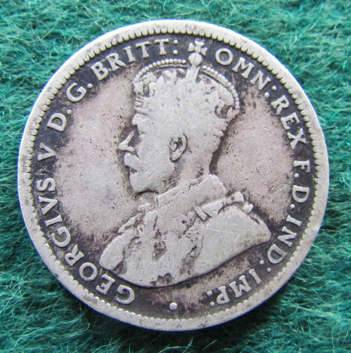 Australian 1916 M 1/- 1 Shilling King George V Circulated