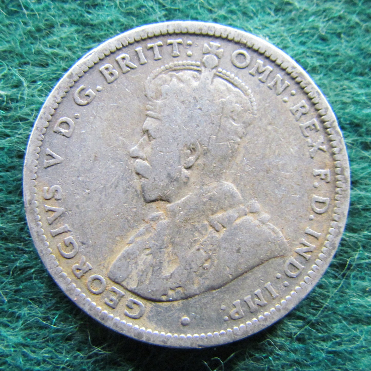 Australian 1920 M 1/- 1 Shilling Coin King George V Circulated