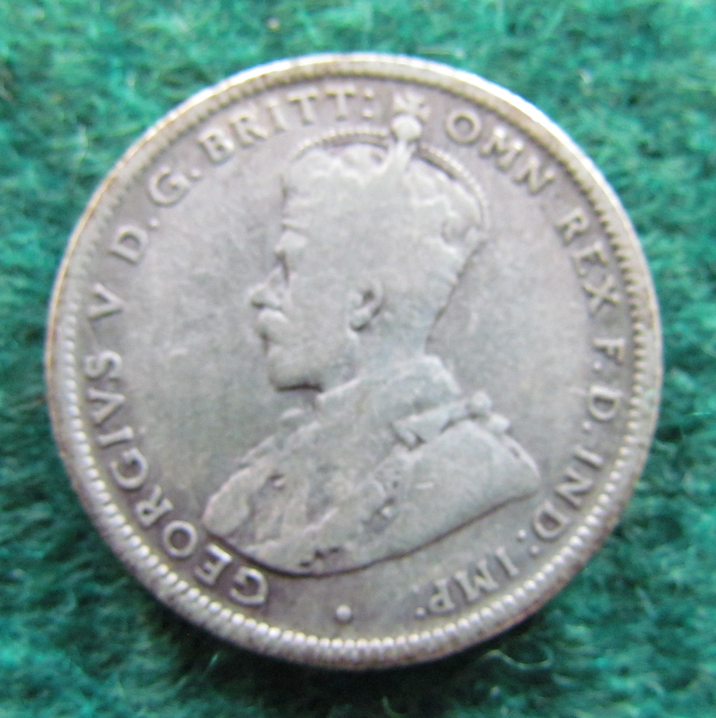 Australian 1924 1/- 1 Shilling Coin King George V Circulated