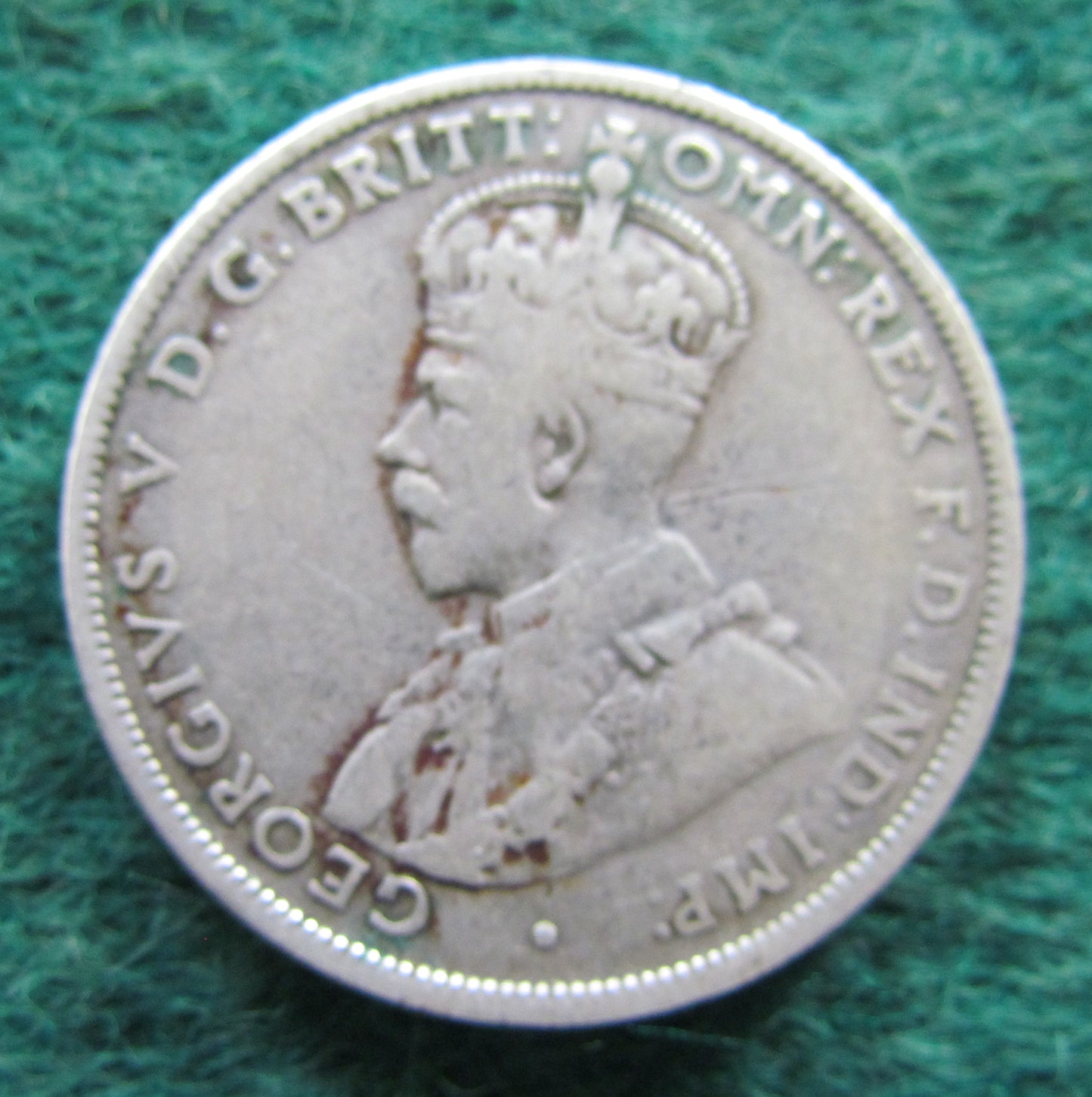 Australian 1928 2/- Florin King George V Coin - Circulated