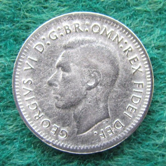 Australian 1949 3d Three Pence King George VI Coin Circulated