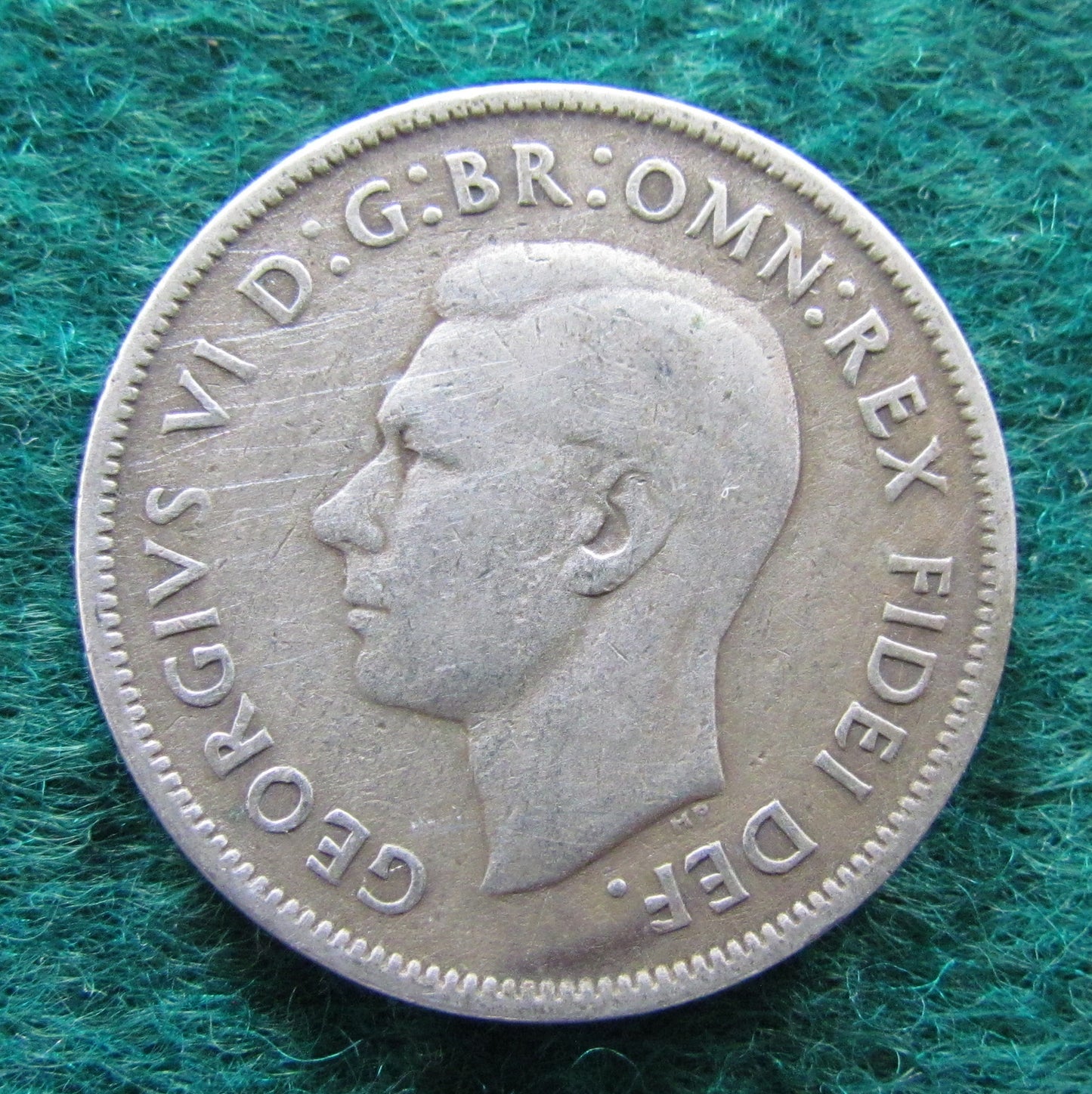 Australian 1951 2/- Florin King George VI Coin - Circulated