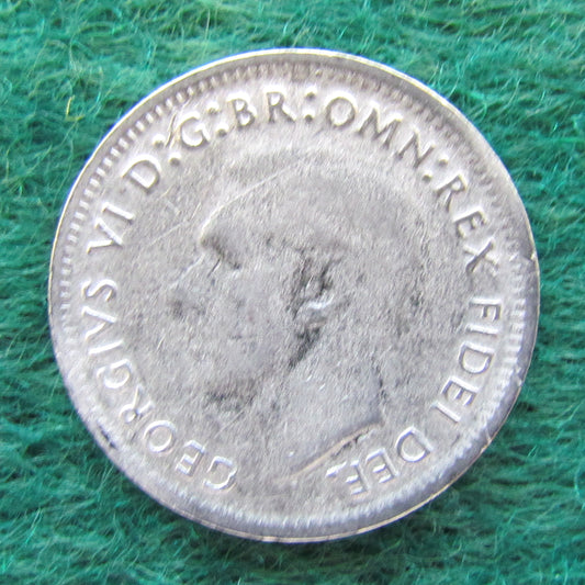 Australian 1952 3d Three Pence King George VI Coin Circulated