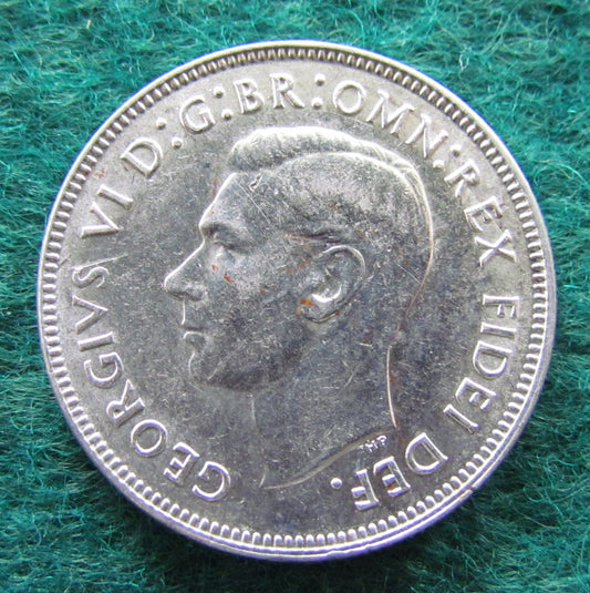 Australian 1952 2/- Florin King George VI Coin - Circulated