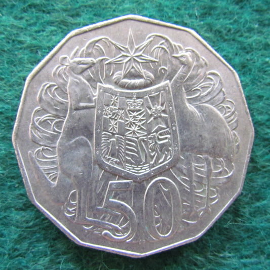 Australian 1969 50 Cent Queen Elizabeth COA Coin - Circulated