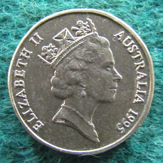 Australian 1995 1 Dollar Waltzing Matilda Queen Elizabeth Coin - Circulated