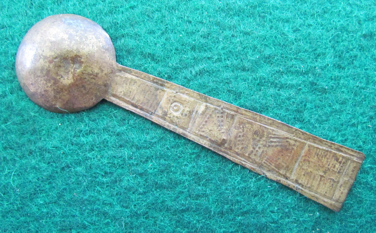 Ashanti Ghana Hand Beaten Gold Dust Spoon c.1880