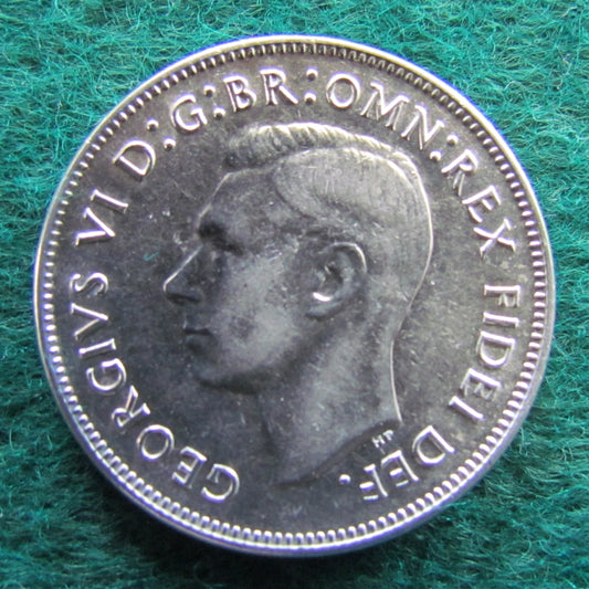 Australian 1951 2/- Florin 50th Anniversary Jubilee King George VI Coin - Circulated