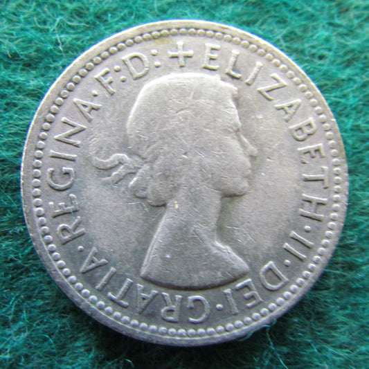 Australian 1957 1/- 1 Shilling Queen Elizabeth II Coin - Circulated