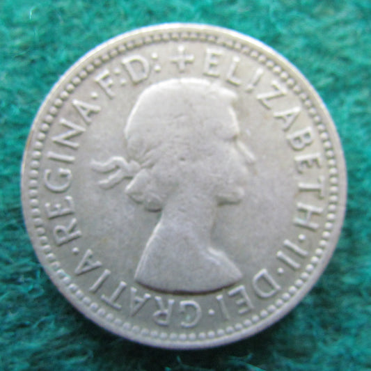 Australian 1959 1/- 1 Shilling Queen Elizabeth II Coin - Circulated