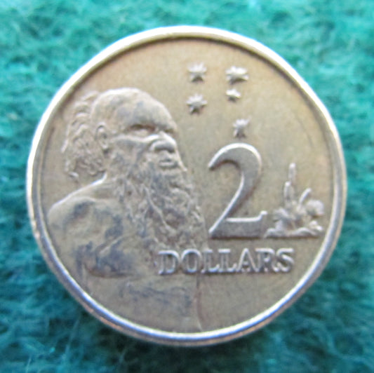 Australian 1995 2 Dollar Aboriginal Elder Queen Elizabeth Coin - Circulated