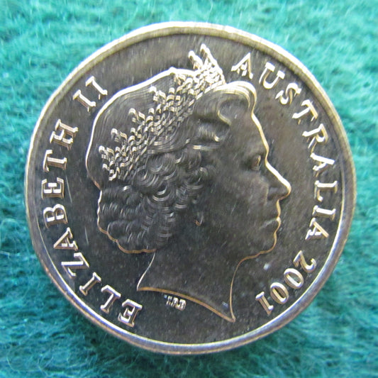 Australian 2001 1 Dollar Celebration Of Federation Queen Elizabeth Coin - Circulated