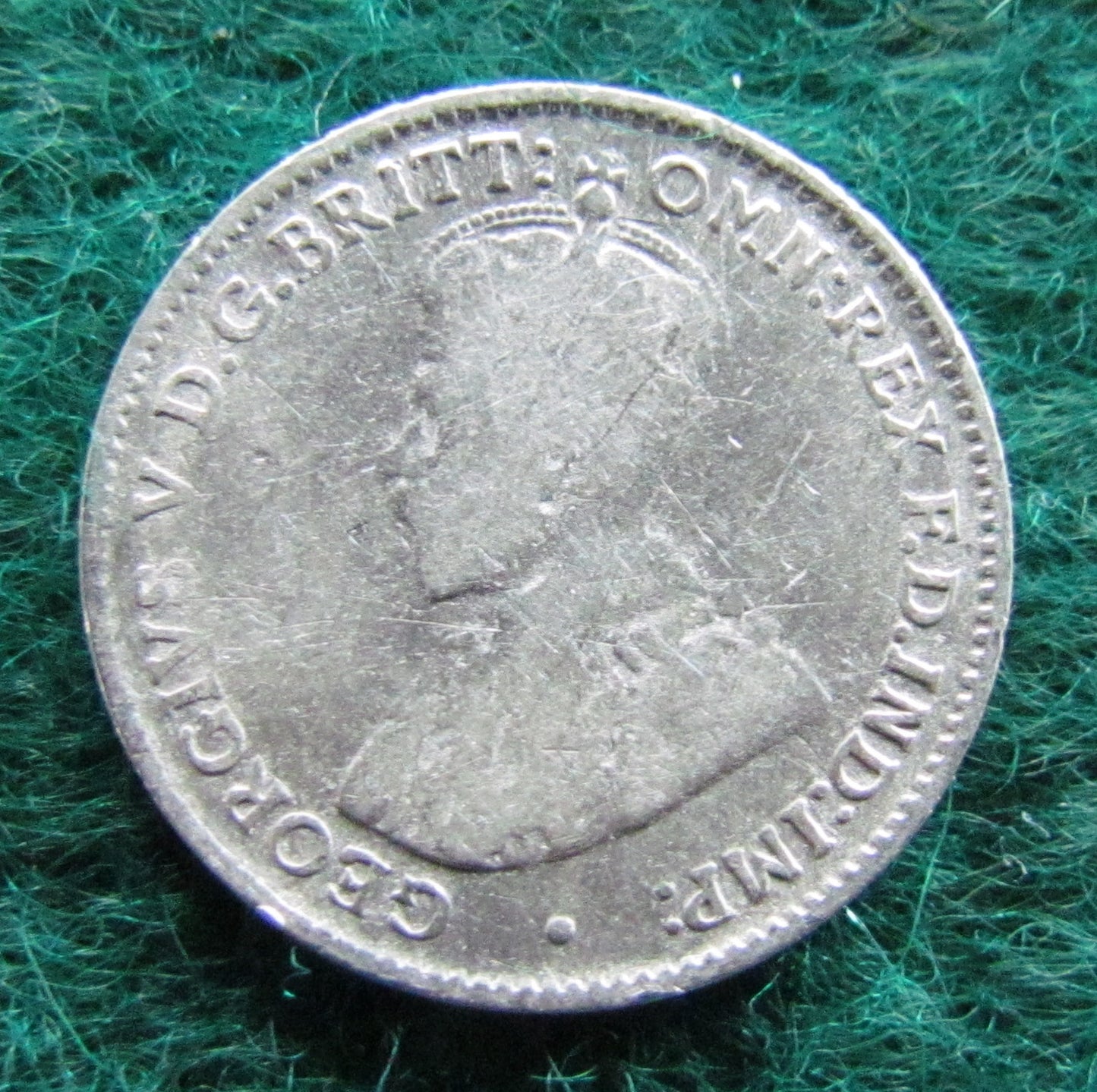Australian 1927 3d Three Pence King George V Coin Circulated