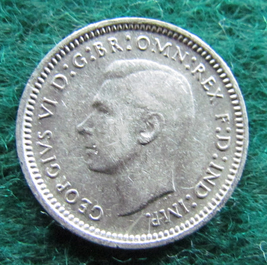Australian 1943 3d Three Pence King George VI Coin Circulated