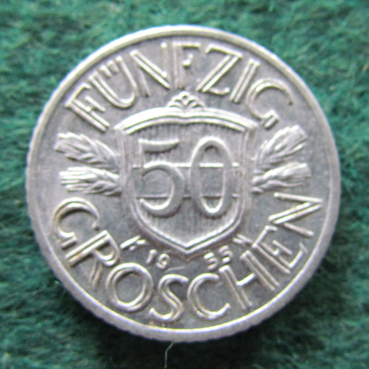Austria 1955 50 Groschen Coin
