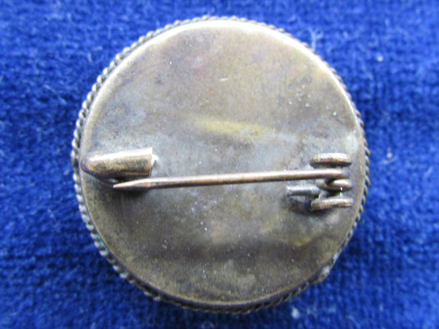 Italian Micro Mosaic Brooch on Brass Back